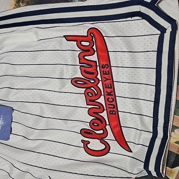 Cleveland Buckeyes Negro League Pinstripe Shorts Size Medium - Picture 3 of 10